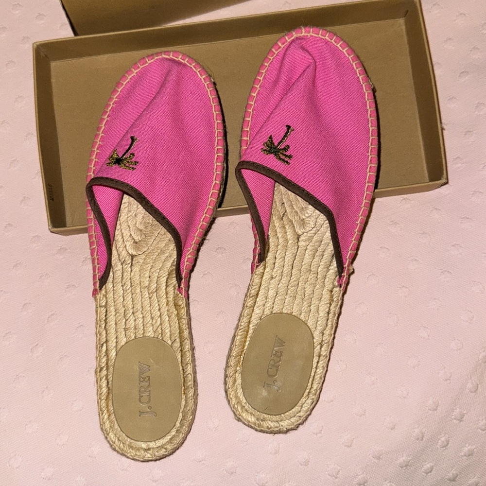 NWOT J Crew Espadrille slides